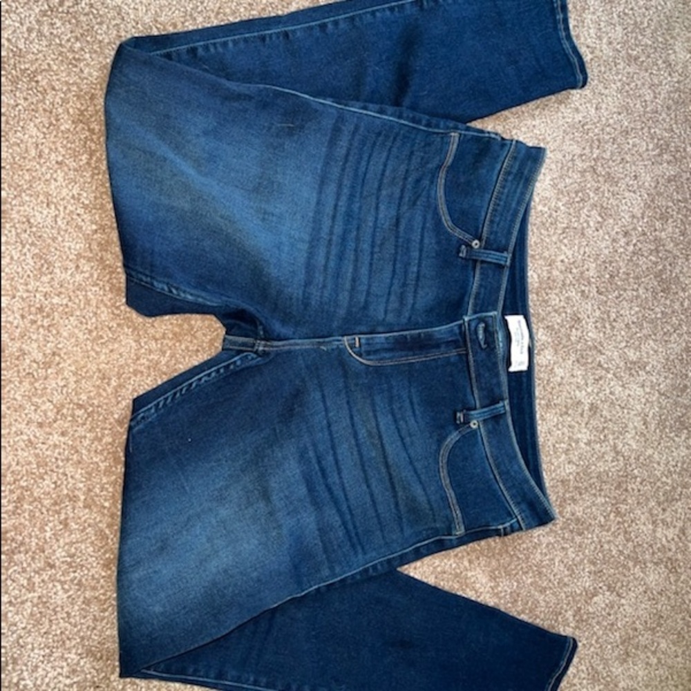 Abercrombie & Fitch mid rise dark wash jean leggings size 32/14